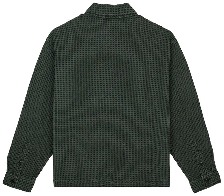 Brain Dead Waffle Button Up Dark Green