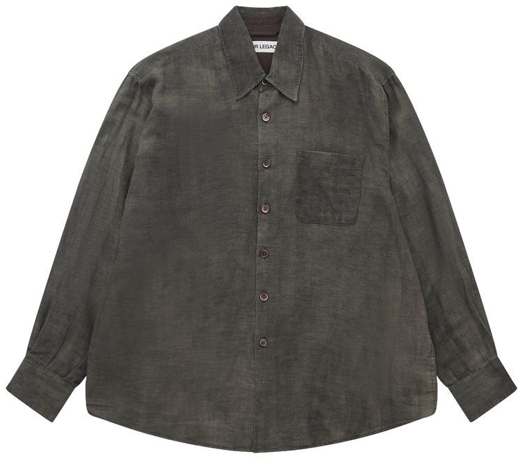 Our Legacy Sparse Cotton Above Shirt Dark Cloud