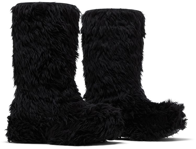Crocs x Balenciaga Boot Black Fur