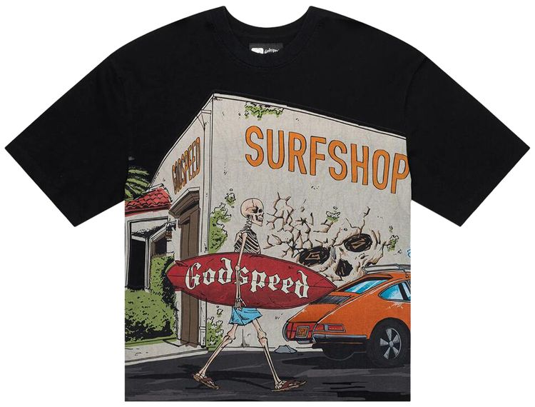 Godspeed Surf Shop Tee Black