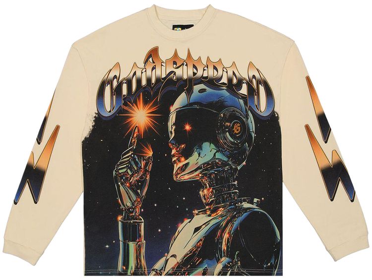 Godspeed Sputnik Long Sleeve T Shirt Bone