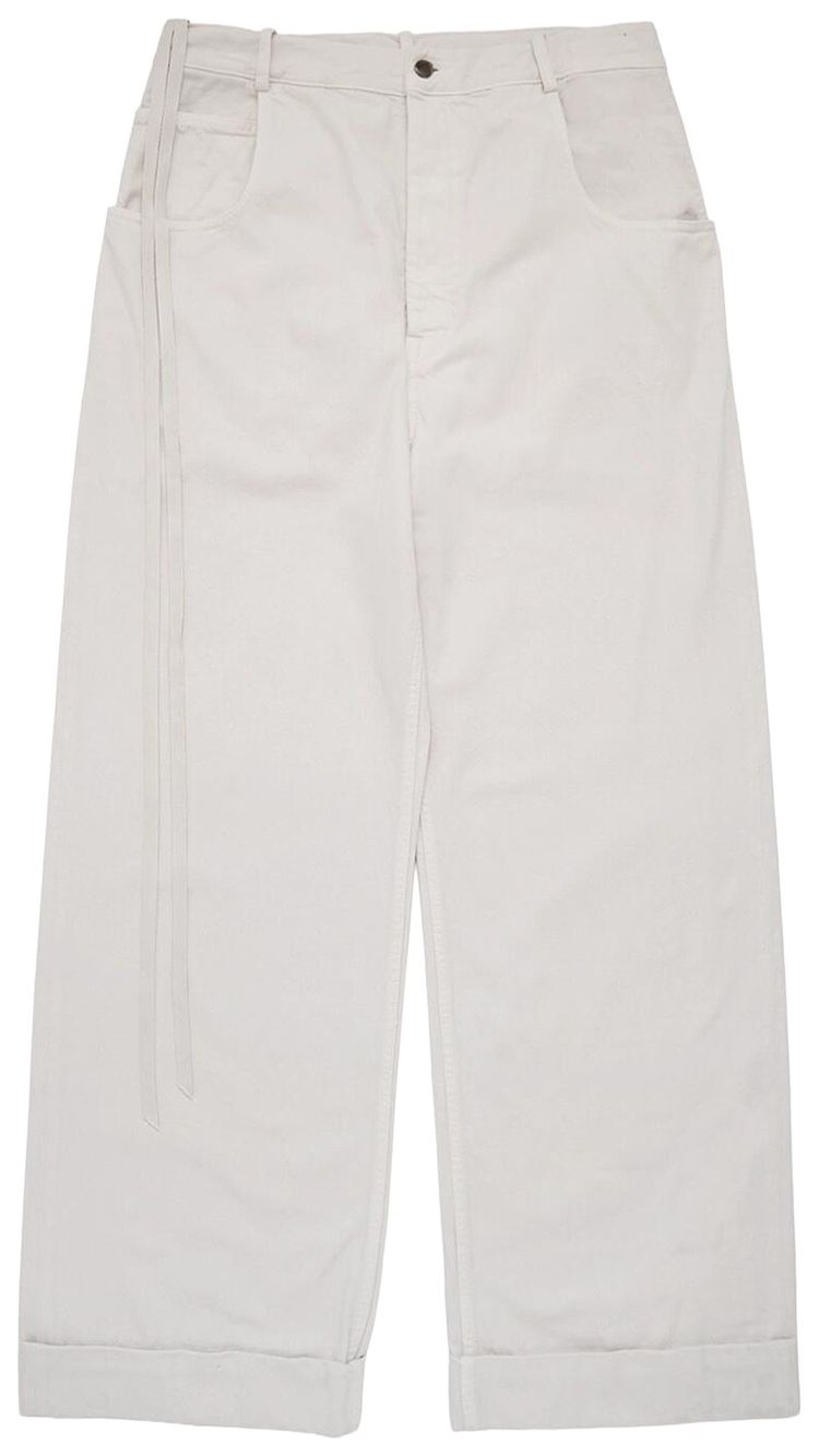 Ann Demeulemeester Michael 5 Pocket High Comfort Trousers White