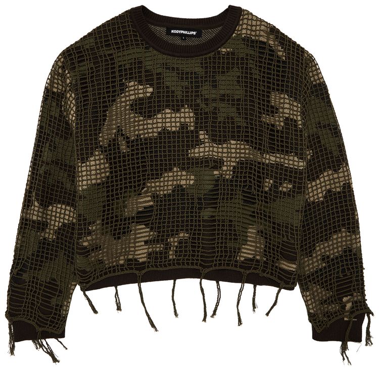 Kody Phillips Netted Sweater Camo
