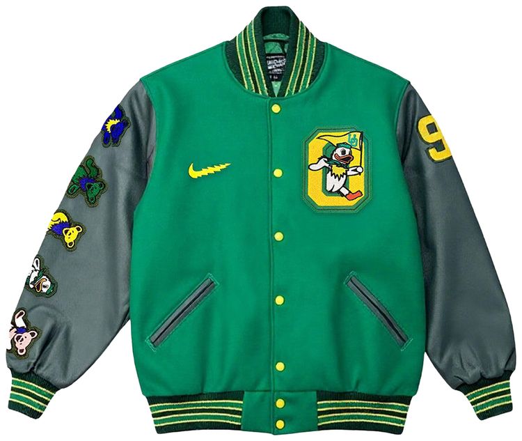 Nike x Class Trip x Grateful Ducks Lettermen Jacket Green