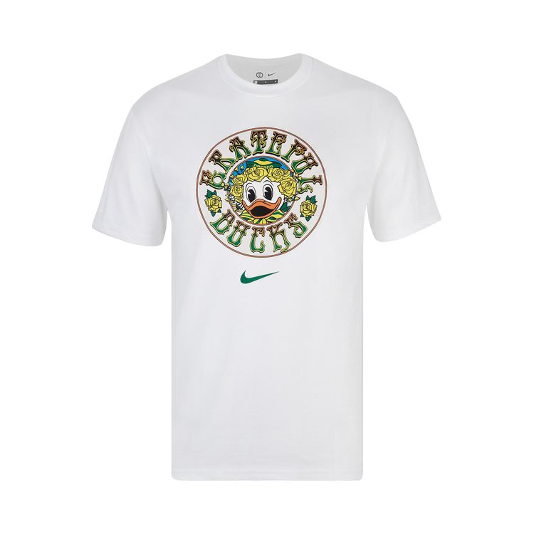 Nike x Class Trip x Grateful Dead x Oregon Duck  Roses T Shirt White