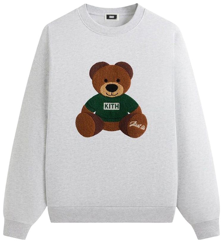 Kith Kithmas Teddy Nelson Crewneck Light Heather Grey
