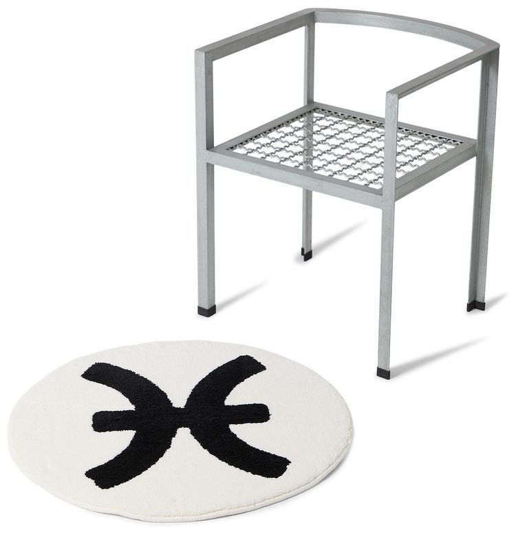 GOAT x Gallery 1950 Horoscope Pisces Rug WhiteBlack