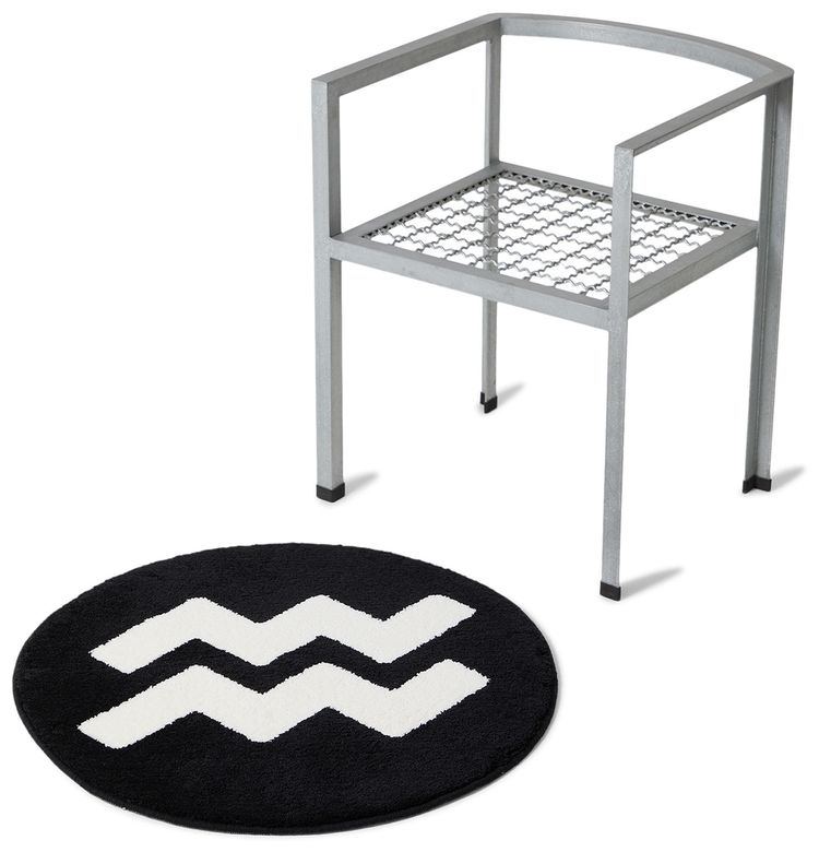 GOAT x Gallery 1950 Horoscope Aquarius Rug BlackWhite