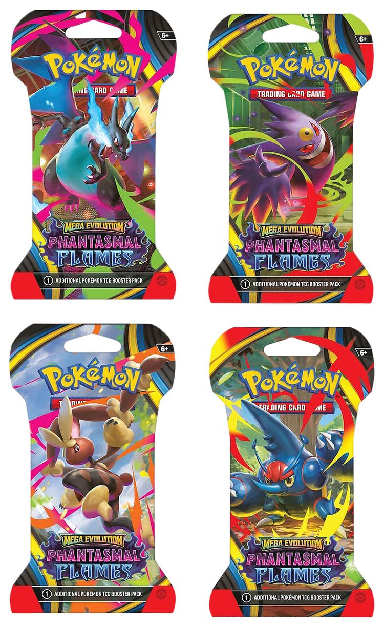 Pokemon Mega Evolution Phantasmal Flames Sleeved Booster 1 Pack