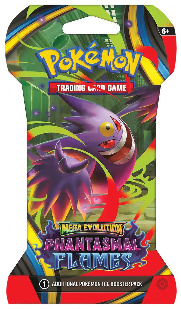 Pokemon Mega Evolution Phantasmal Flames Sleeved Booster Mega Gengar Artwork