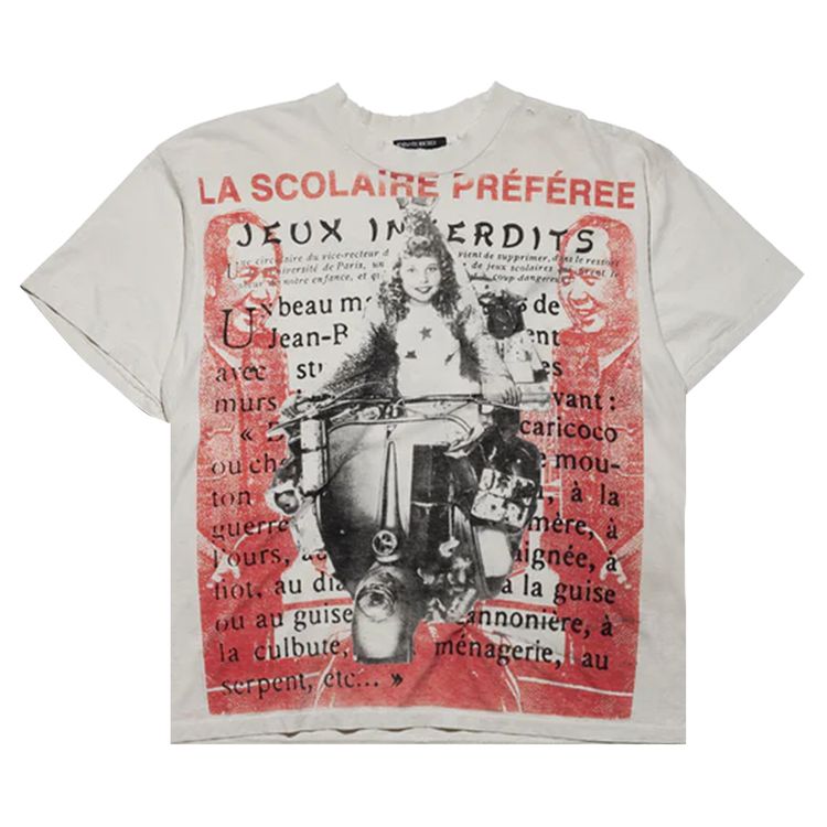 Enfants Riches Deprimes LA Scolaire PreFeRee T Shirt Antique White