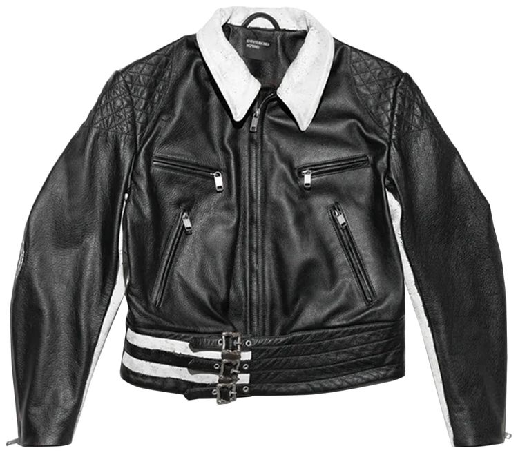 Enfants Riches Deprimes Dog In Restraint Leather Jacket BlackWhite