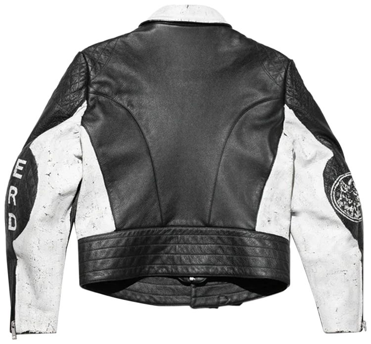 Enfants Riches Deprimes Dog In Restraint Leather Jacket BlackWhite