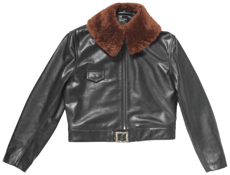 Enfants Riches Deprimes Hotrod Jacket with Shearling Collar Black