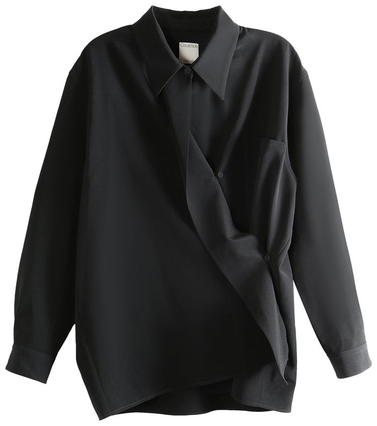 Calvin Klein Woven Shirting Top Black