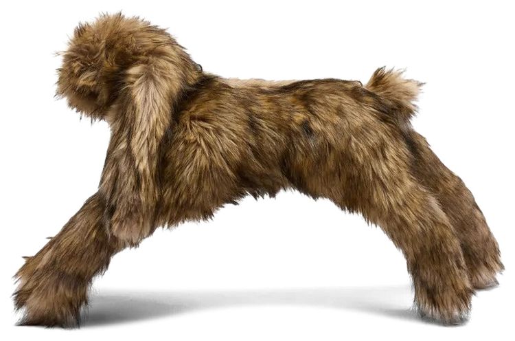 Simone Rocha Faux Fur Hare Crossbody Bag BrownClear