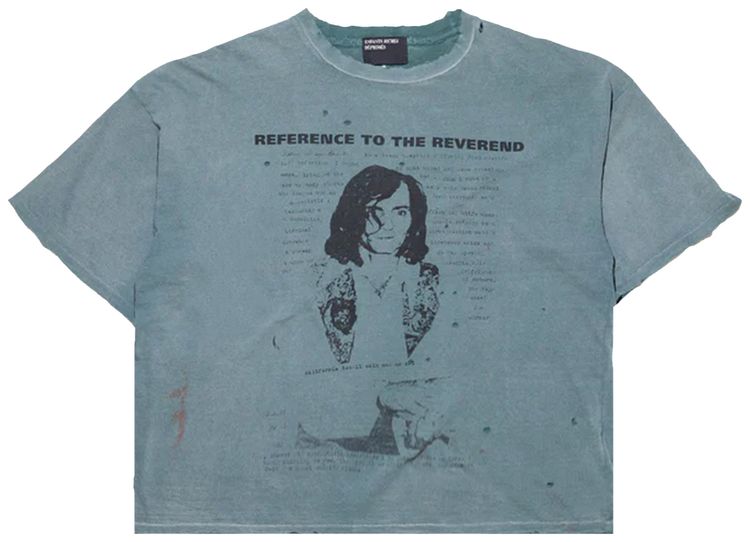 Enfants Riches Deprimes Reverend T Shirt Thrashed Teal