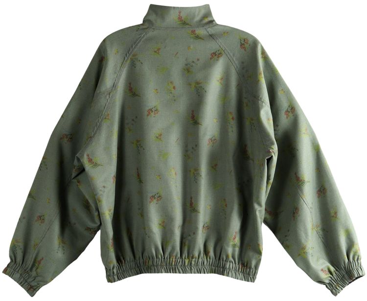 Undercover Elastic Hem Stand Collar Blouson Coat Grey Khaki Base