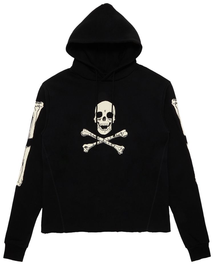 Vlone Skull and Bones Hoodie Black
