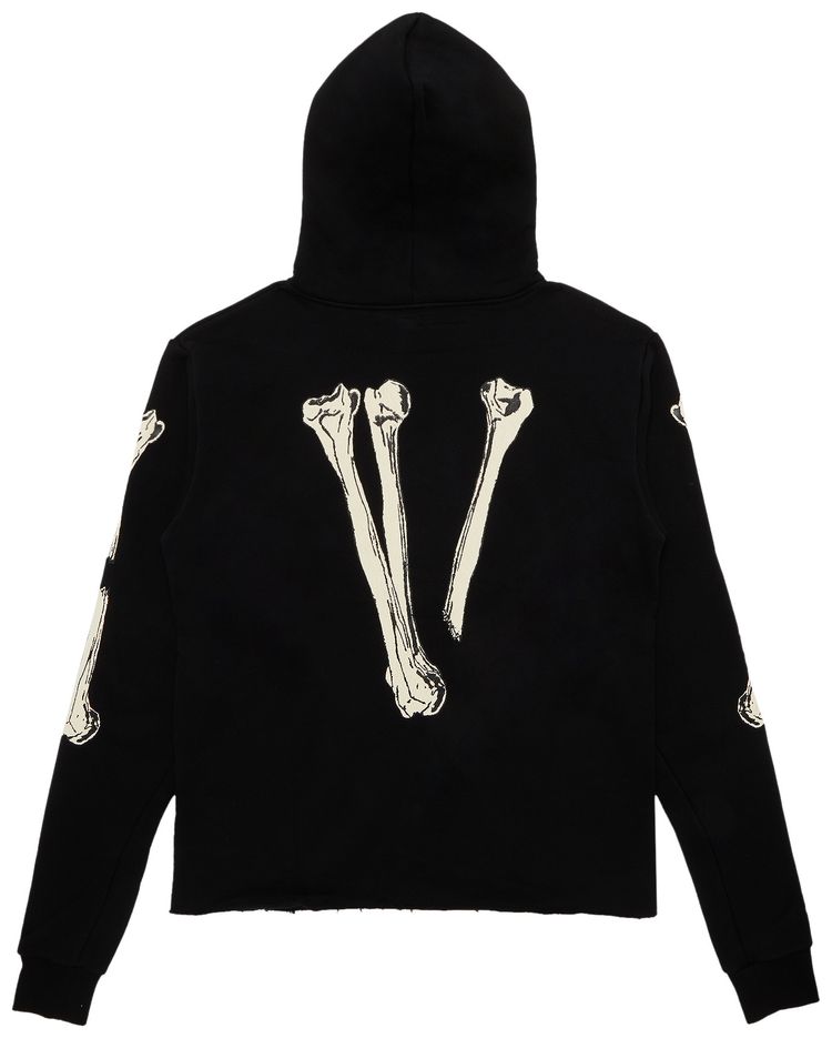Vlone Skull and Bones Hoodie Black