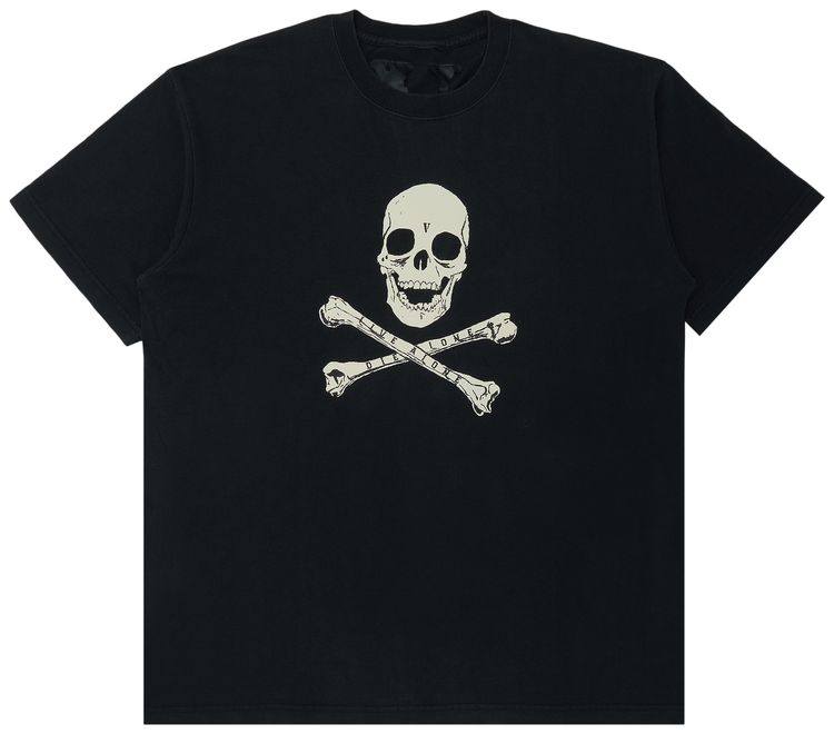 Vlone Skull  Bones Short Sleeve Black
