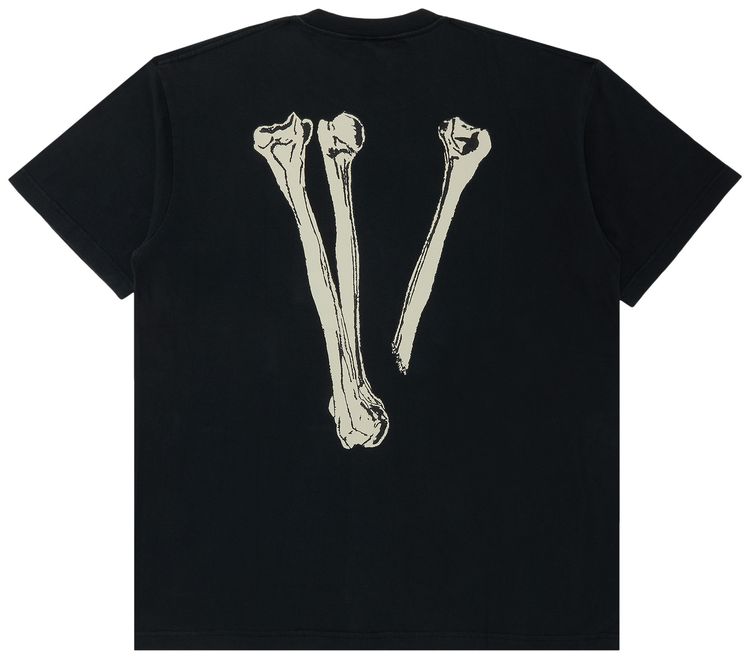 Vlone Skull  Bones Short Sleeve Black
