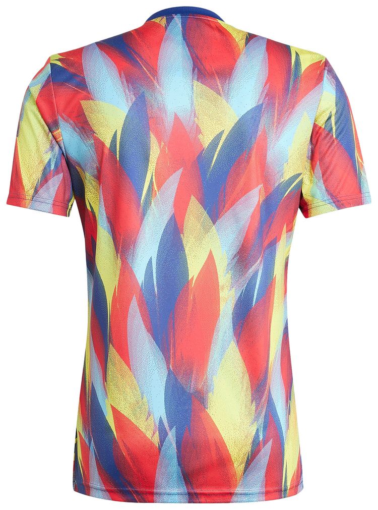 Adidas Arsenal 2526 Pre Match Jersey Victory BluePure RubyBright YellowBright Cyan