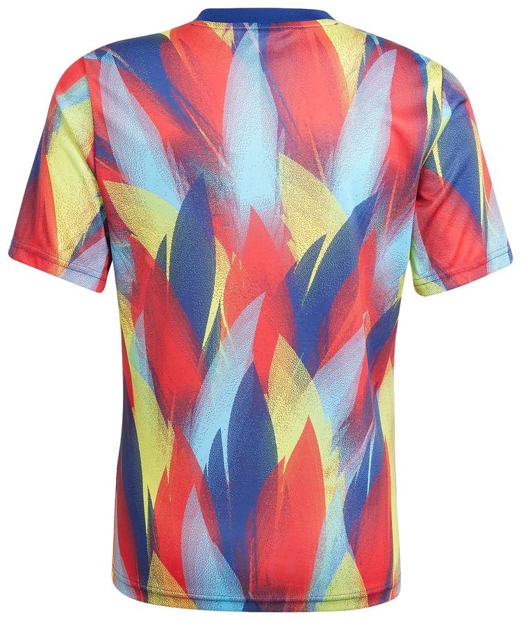 Adidas Arsenal 2526 Pre Match Jersey Victory BluePure RubyBright YellowBright Cyan