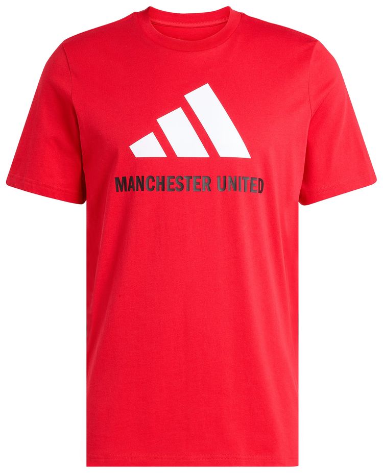 Adidas Manchester United Seasonal Graphic Tee Mufc Red