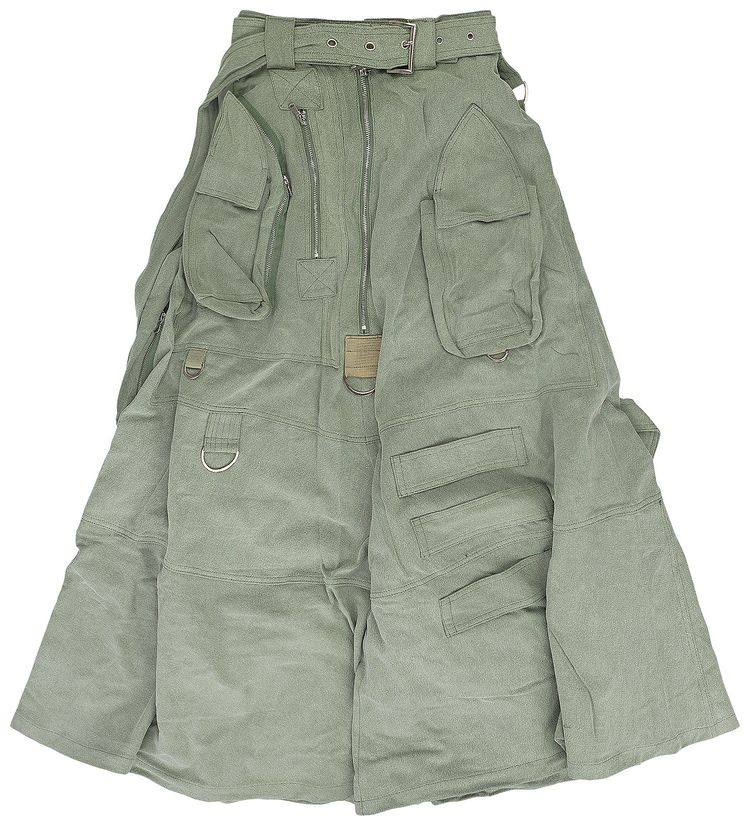 Who Decides War Multi Pocket Skirt Green