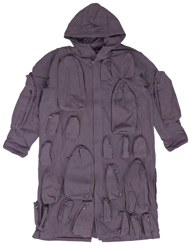 Who Decides War Floor Length Trench Coat Violet