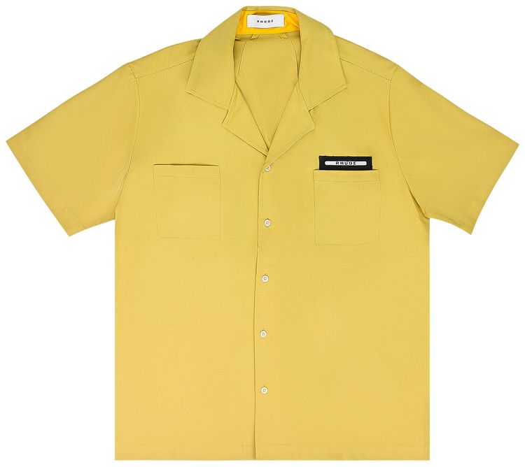Rhude Classic Point Button Down Shirt Yellow