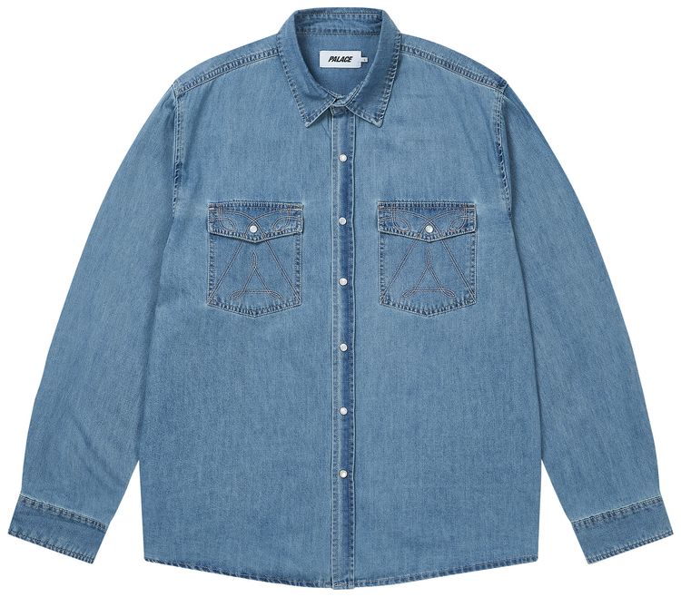 Palace Denim Western Over Shirt Stone Wash