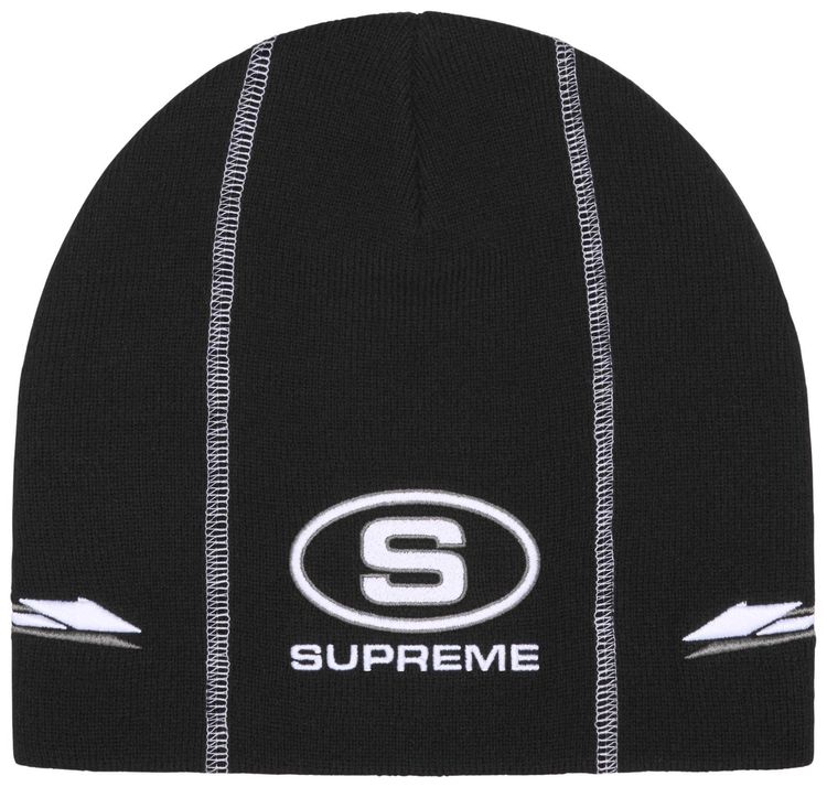 Supreme Racing Panel Beanie Black