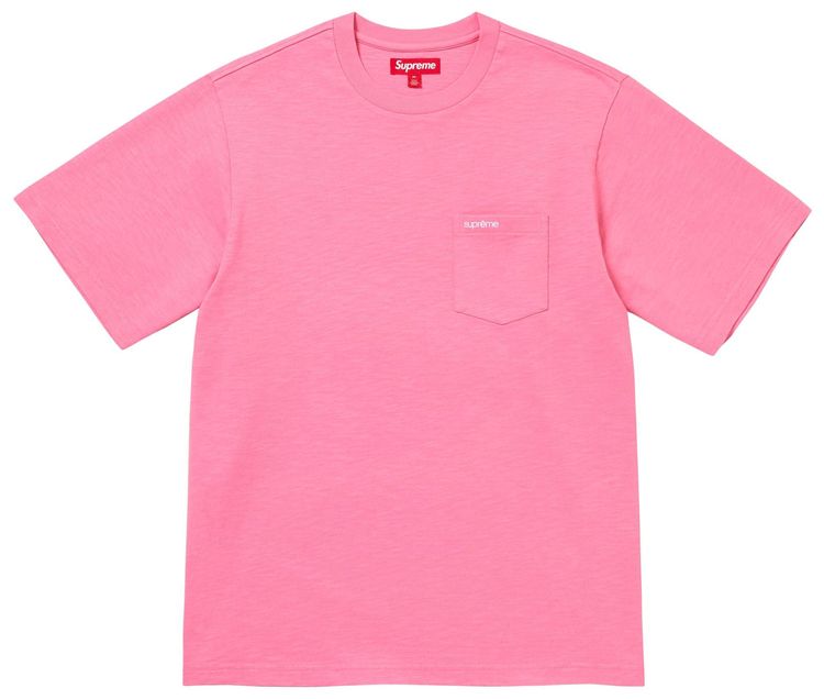 Supreme Short Sleeve Pocket Tee Pink