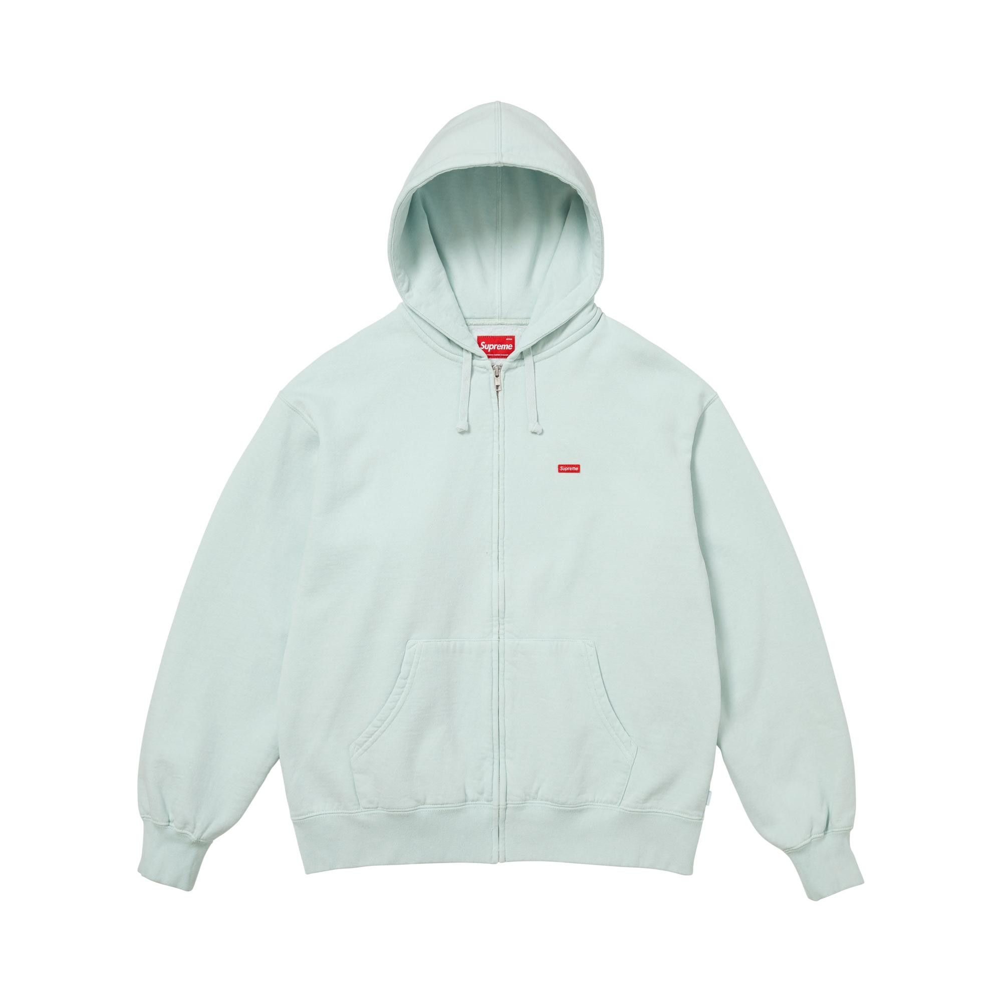 Buy Supreme Small Box Zip Up Hooded Sweatshirt 'Pale Blue