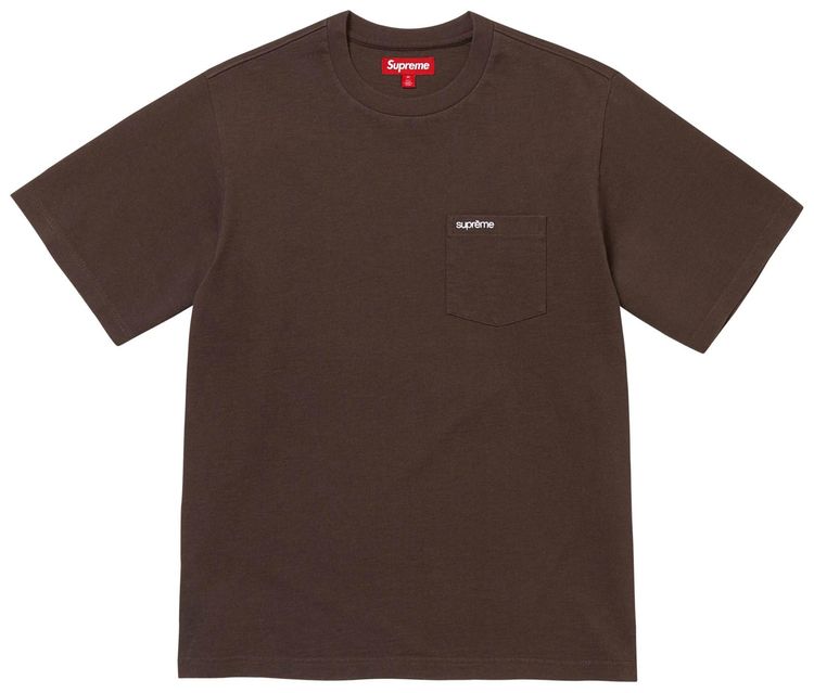 Supreme Short Sleeve Pocket Tee Dark Brown
