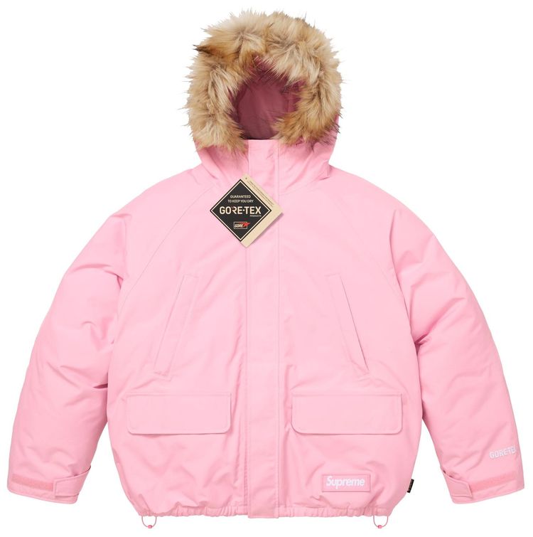 Supreme 2 In 1 GORE TEX Parka  Reversible 700 Fill Down Liner Jacket Light Pink