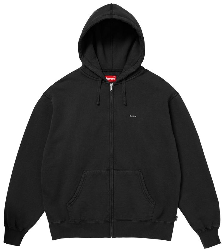Supreme Small Box Zip Up Hooded Sweatshirt Black