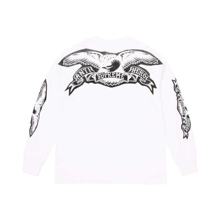 Supreme x Antihero Eagle Long Sleeve Tee White