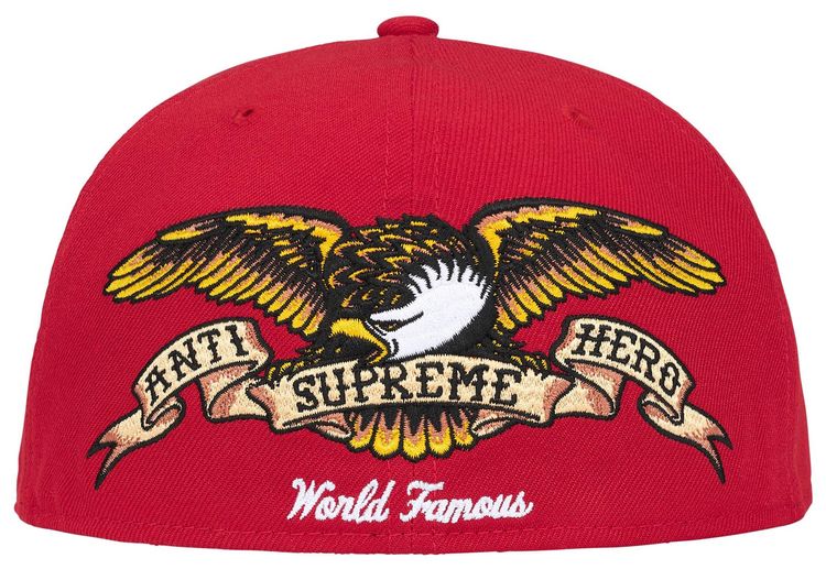 Supreme x Antihero New Era Red