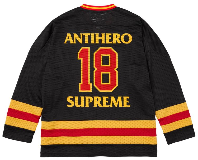 Supreme x Antihero Ozzy Hockey Jersey Black
