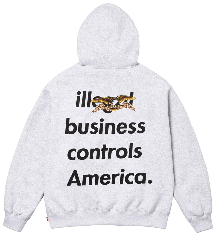 Supreme x Antihero Hooded Sweatshirt Ash Grey