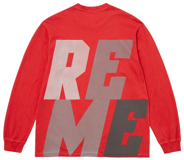Supreme Reflective Long Sleeve Top Red