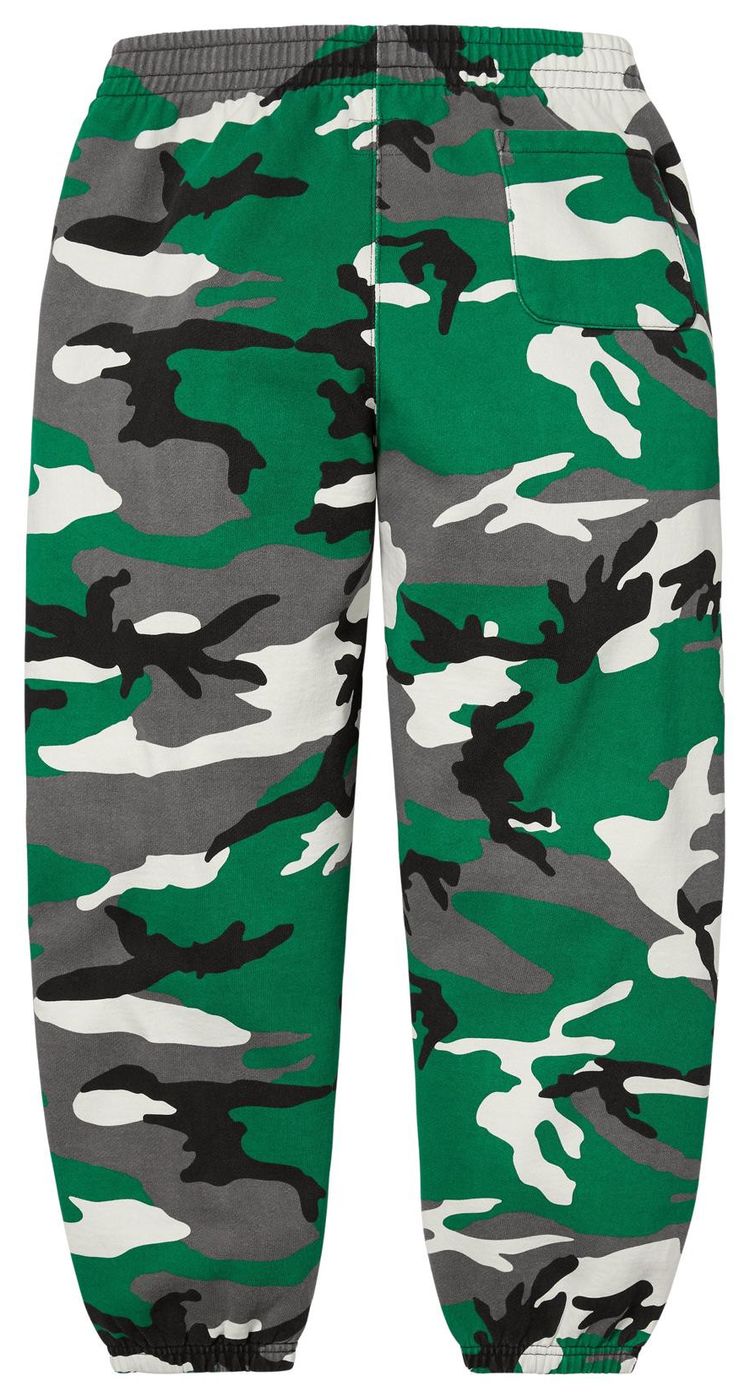 Supreme Small Box Sweatpant Green Camo