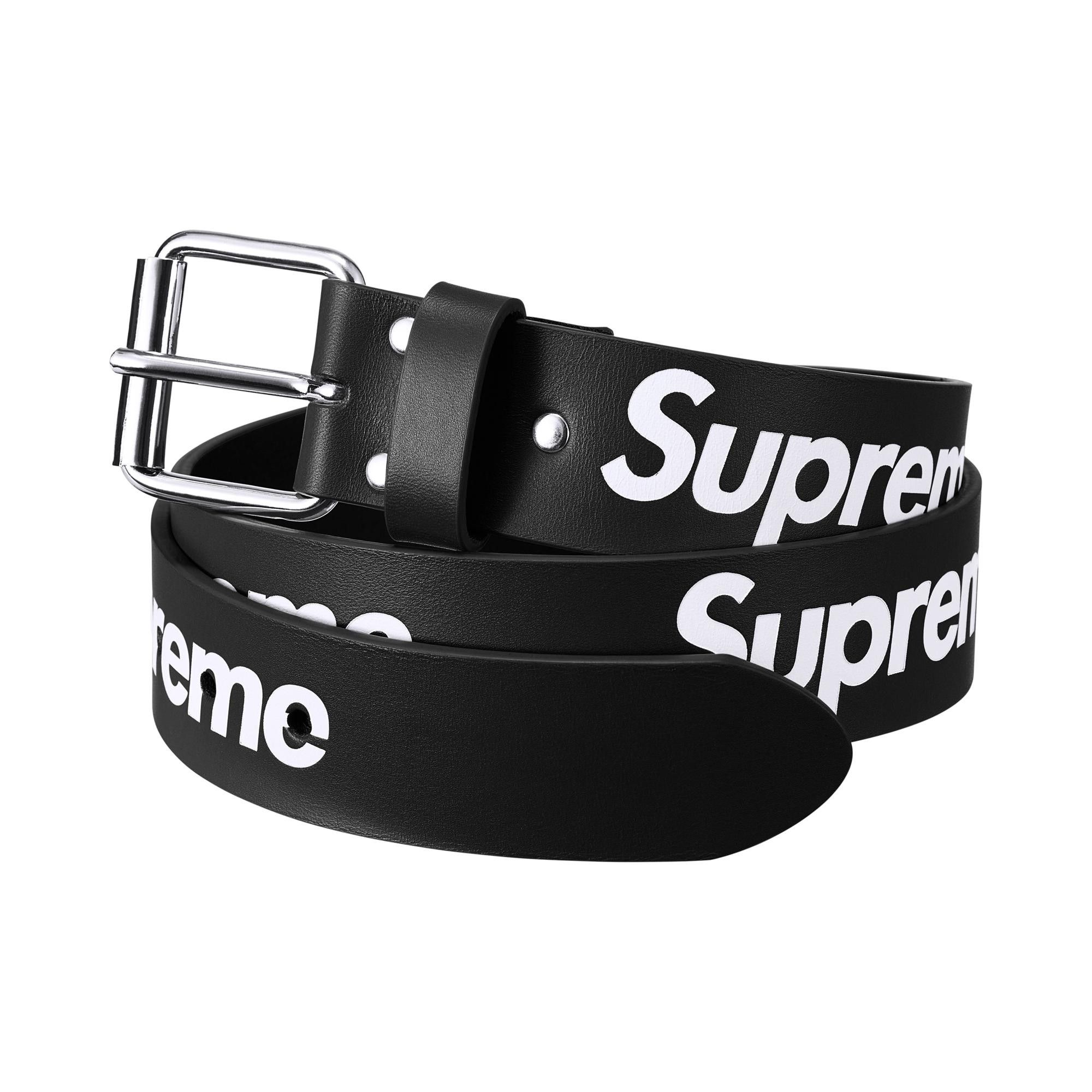 Buy Supreme Repeat Leather Belt 'Black' - FW25A111 BLACK | GOAT