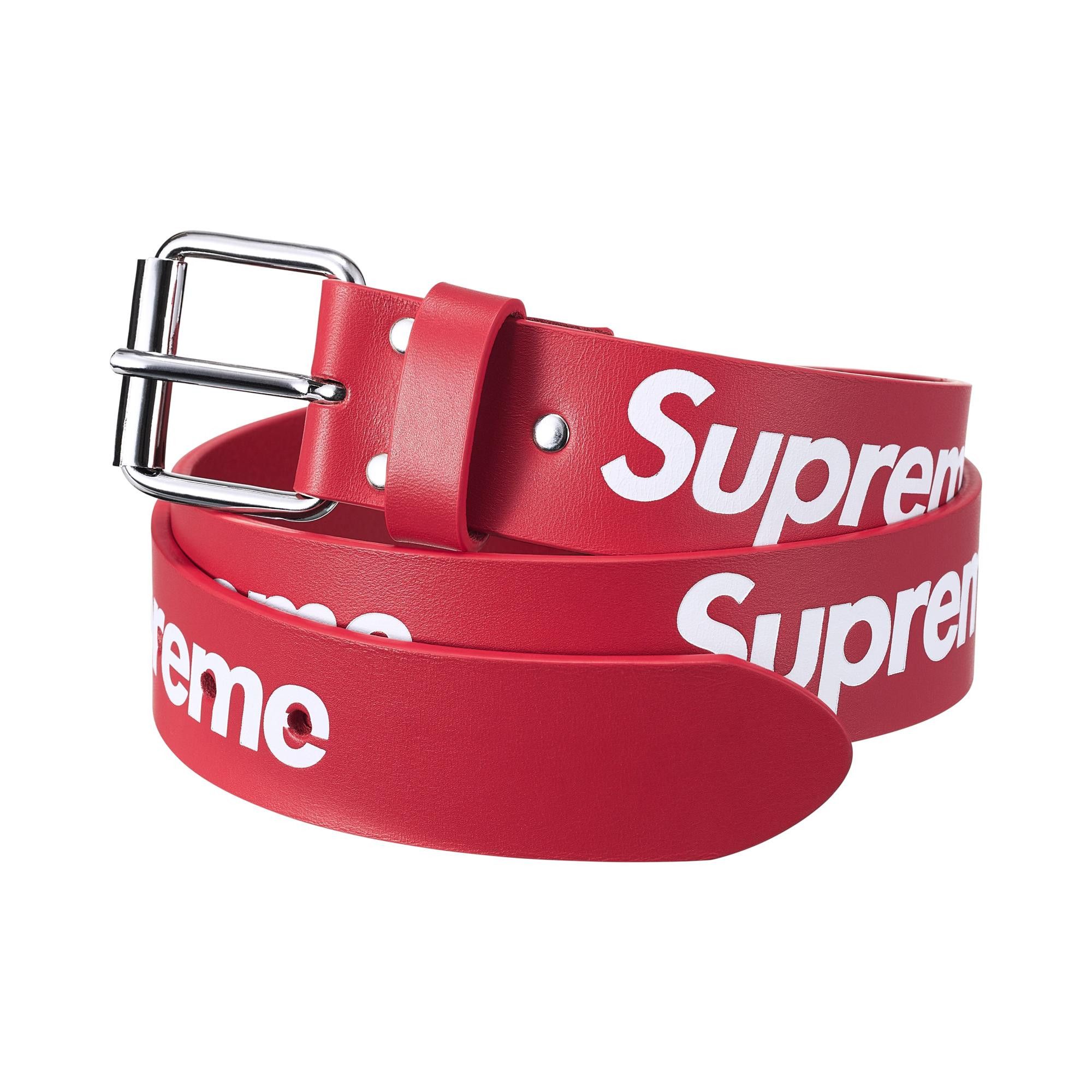 Buy Supreme Repeat Leather Belt 'Red' - FW25A111 RED | GOAT
