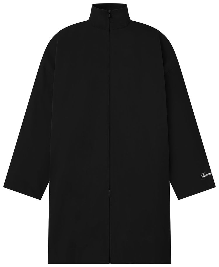 Fear of God Essentials Sporty Nylon High Neck Jacket Jet Black