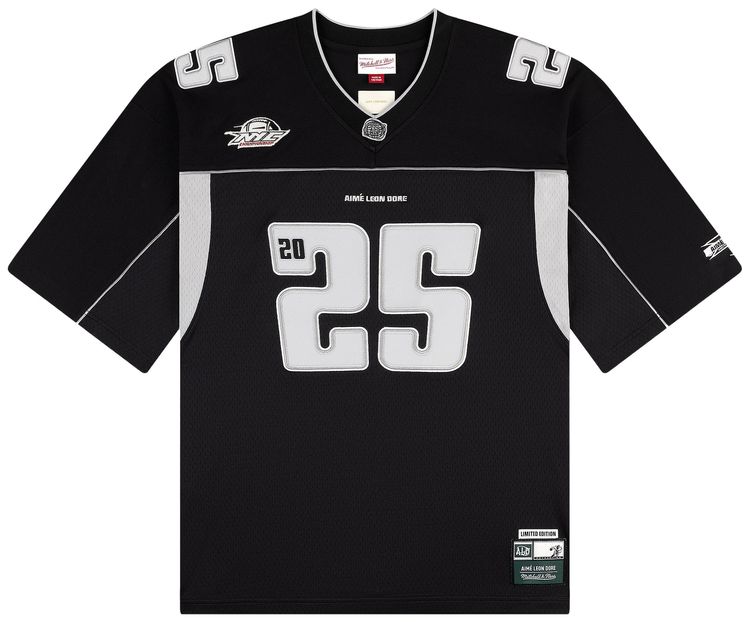 Aime Leon Dore Ald x Mitchell  Ness Football Jersey Black