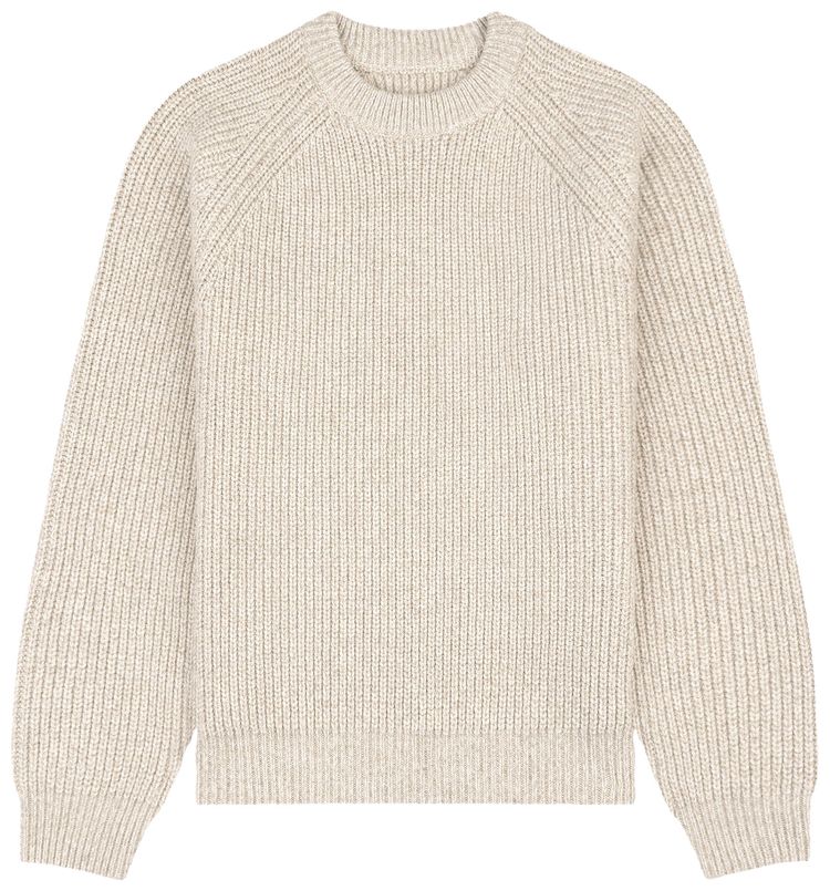 Aime Leon Dore Heavyweight Shaker Stitch Crewneck Cream